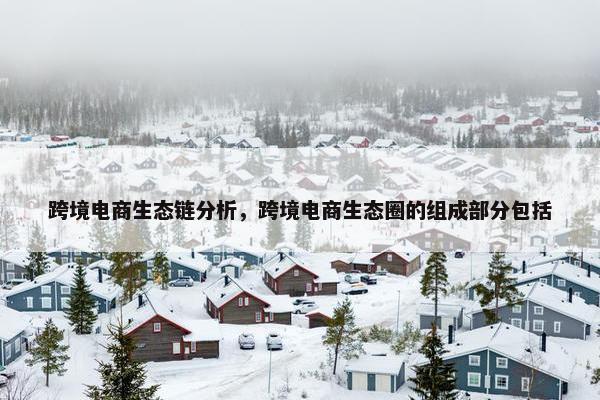 跨境电商生态链分析，跨境电商生态圈的组成部分包括