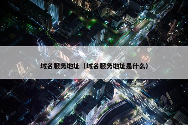 域名服务地址（域名服务地址是什么）