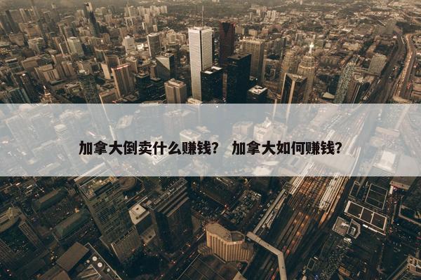 加拿大倒卖什么赚钱？ 加拿大如何赚钱？