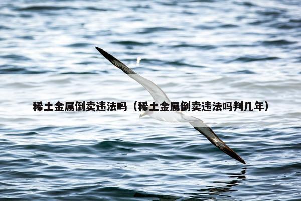 稀土金属倒卖违法吗（稀土金属倒卖违法吗判几年）
