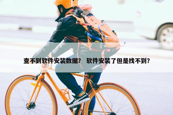 查不到软件安装数据？ 软件安装了但是找不到？