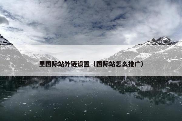 里国际站外链设置（国际站怎么推广）