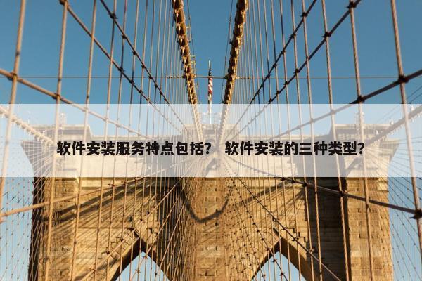 软件安装服务特点包括？ 软件安装的三种类型？