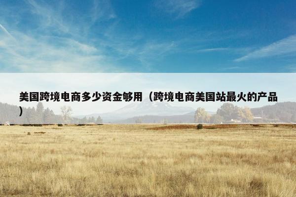 美国跨境电商多少资金够用（跨境电商美国站最火的产品）
