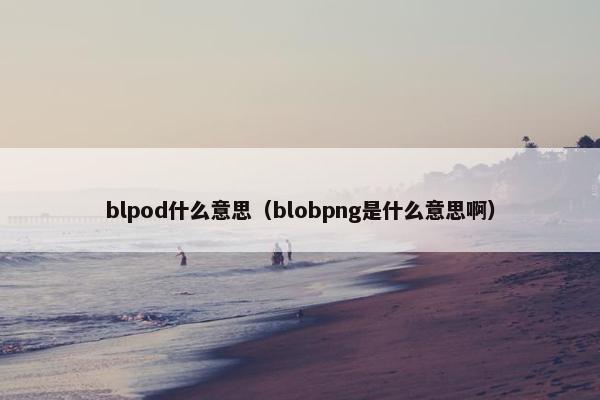 blpod什么意思（blobpng是什么意思啊）