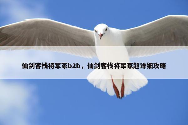 仙剑客栈将军冢b2b，仙剑客栈将军冢超详细攻略