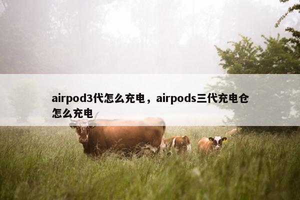 airpod3代怎么充电，airpods三代充电仓怎么充电