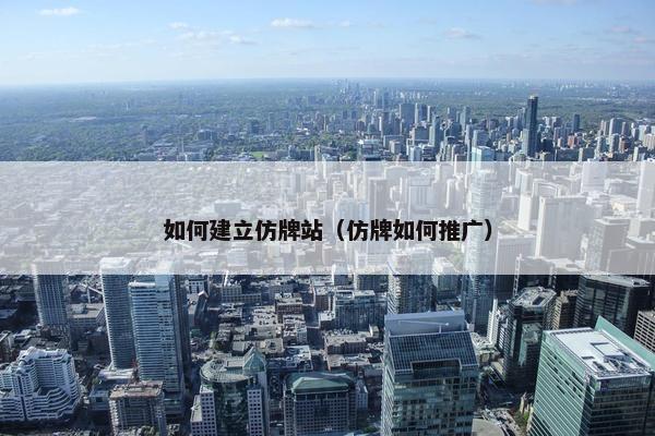 如何建立仿牌站（仿牌如何推广）