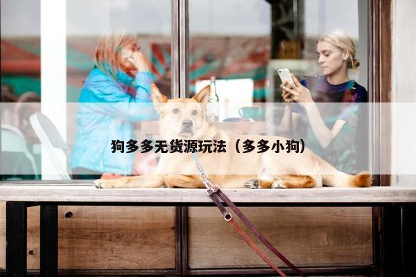 狗多多无货源玩法（多多小狗）