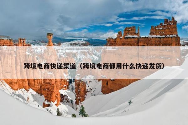 跨境电商快递渠道（跨境电商都用什么快递发货）