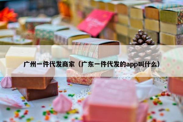 广州一件代发商家（广东一件代发的app叫什么）