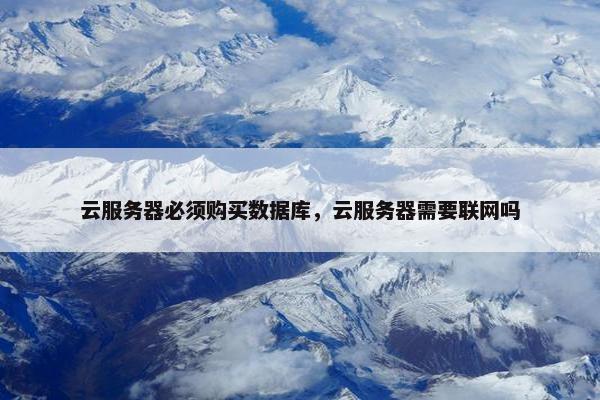 云服务器必须购买数据库，云服务器需要联网吗