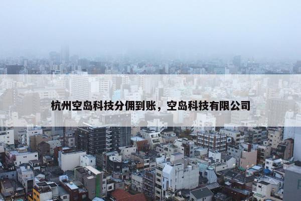 杭州空岛科技分佣到账，空岛科技有限公司