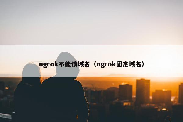 ngrok不能该域名（ngrok固定域名）
