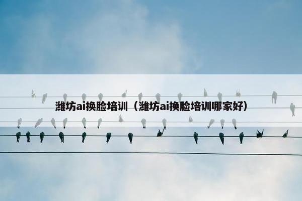 潍坊ai换脸培训（潍坊ai换脸培训哪家好）