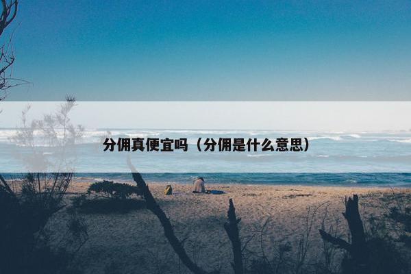 分佣真便宜吗（分佣是什么意思）