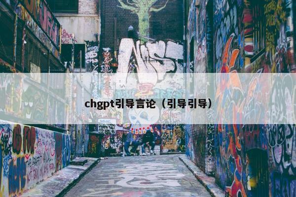 chgpt引导言论（引导引导）