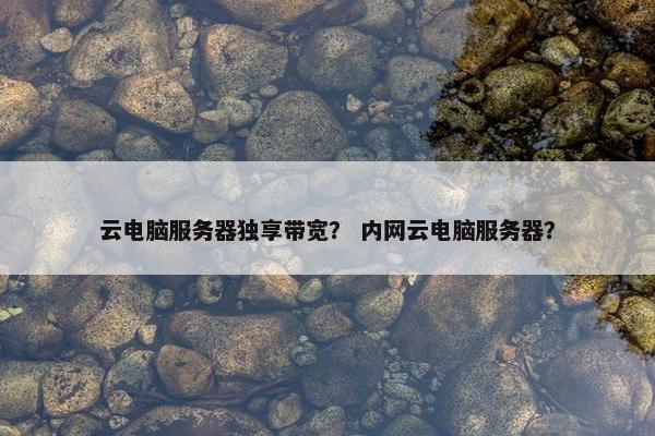 云电脑服务器独享带宽？ 内网云电脑服务器？