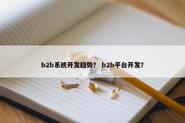 b2b系统开发趋势？ b2b平台开发？