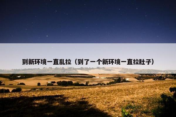 到新环境一直乱拉（到了一个新环境一直拉肚子）