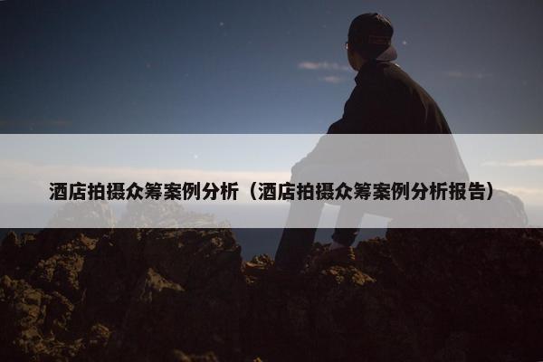 酒店拍摄众筹案例分析（酒店拍摄众筹案例分析报告）