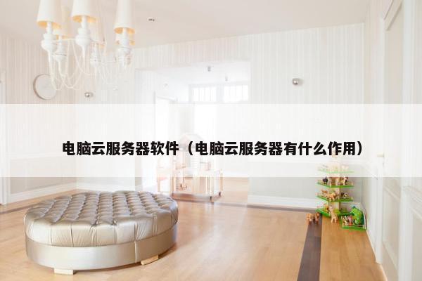 电脑云服务器软件（电脑云服务器有什么作用）