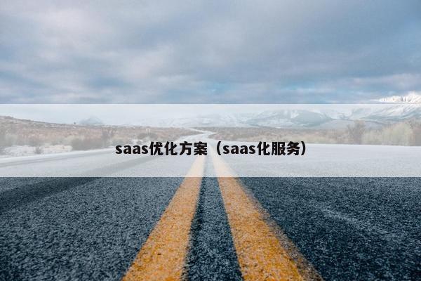 saas优化方案（saas化服务）
