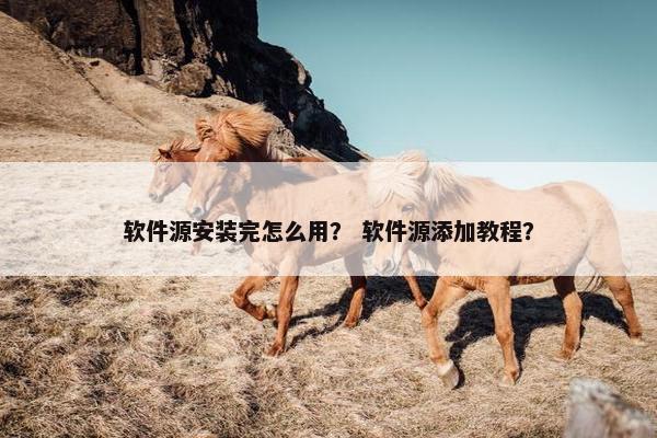 软件源安装完怎么用？ 软件源添加教程？