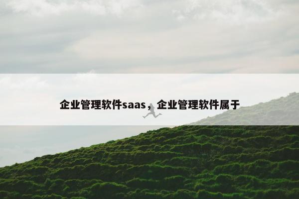 企业管理软件saas，企业管理软件属于