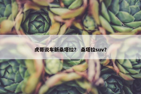 虎哥说车新桑塔拉？ 桑塔拉suv？