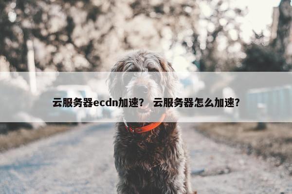 云服务器ecdn加速？ 云服务器怎么加速？