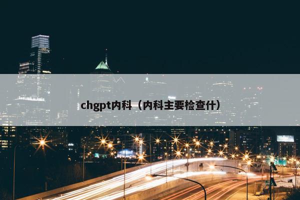 chgpt内科（内科主要检查什）