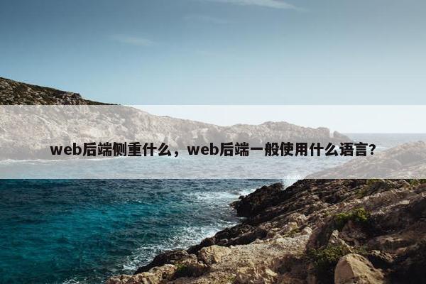 web后端侧重什么，web后端一般使用什么语言?