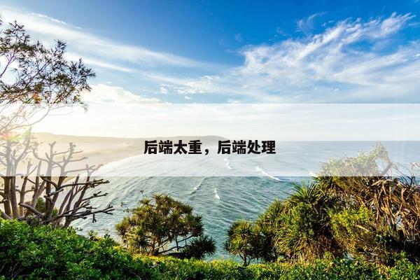 后端太重，后端处理