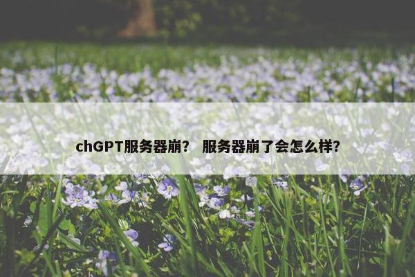 chGPT服务器崩？ 服务器崩了会怎么样？