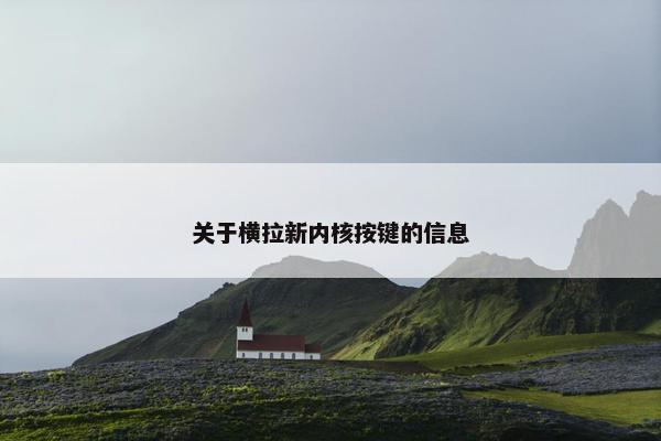 关于横拉新内核按键的信息