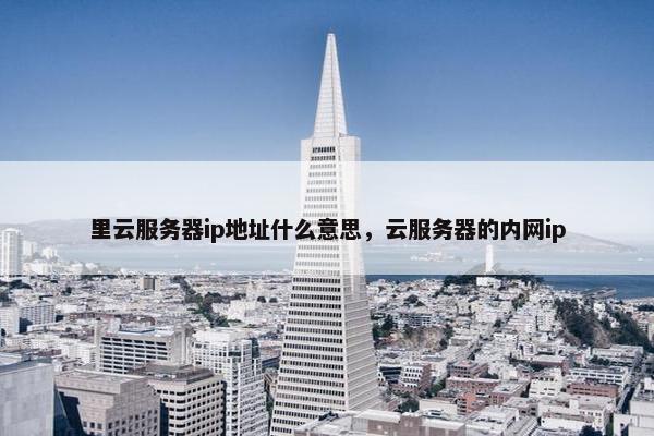 里云服务器ip地址什么意思，云服务器的内网ip