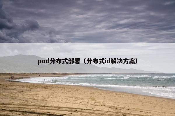 pod分布式部署（分布式id解决方案）
