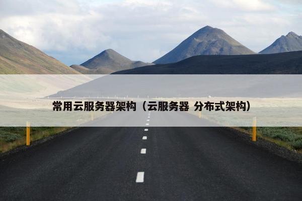 常用云服务器架构（云服务器 分布式架构）