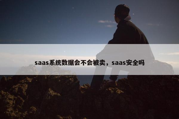saas系统数据会不会被卖，saas安全吗