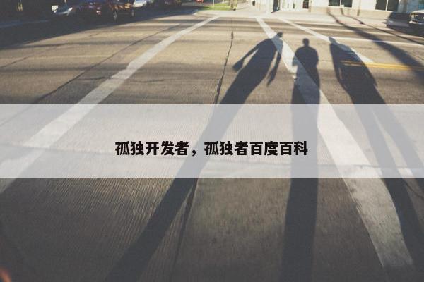 孤独开发者，孤独者百度百科