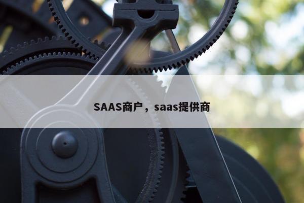 SAAS商户，saas提供商