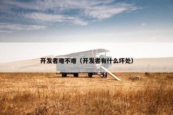 开发者难不难（开发者有什么坏处）