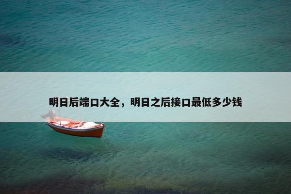 明日后端口大全，明日之后接口最低多少钱
