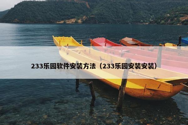233乐园软件安装方法（233乐园安装安装）