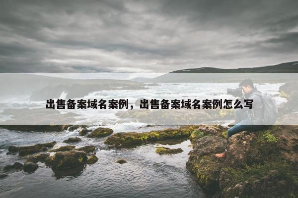 出售备案域名案例，出售备案域名案例怎么写