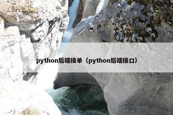 python后端接单（python后端接口）