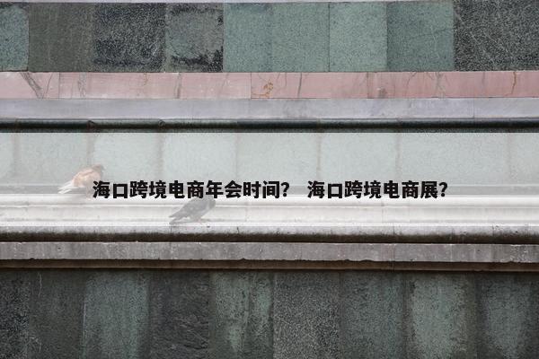 海口跨境电商年会时间？ 海口跨境电商展？