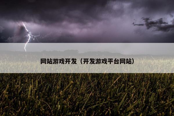 网站游戏开发（开发游戏平台网站）