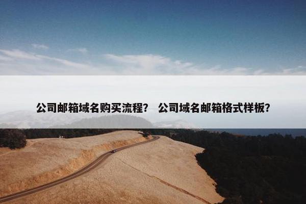 公司邮箱域名购买流程？ 公司域名邮箱格式样板？